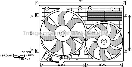 AVA QUALITY COOLING Ventilators, Motora dzesēšanas sistēma VW7529